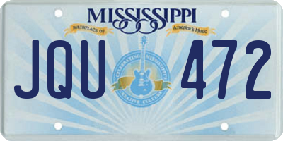 MS license plate JQU472
