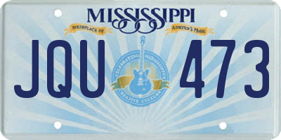 MS license plate JQU473