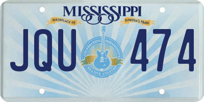 MS license plate JQU474
