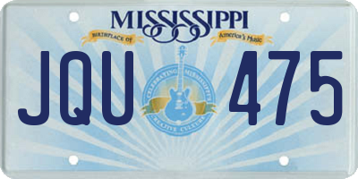MS license plate JQU475