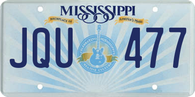 MS license plate JQU477