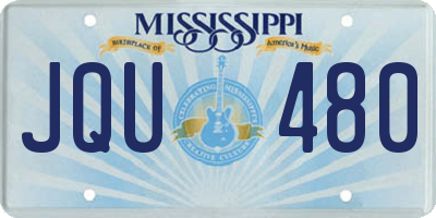 MS license plate JQU480