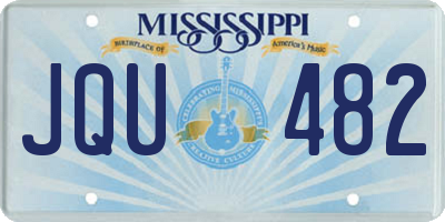 MS license plate JQU482