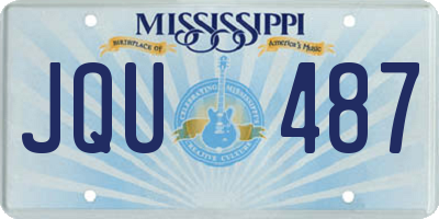 MS license plate JQU487