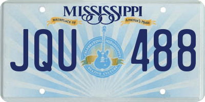 MS license plate JQU488