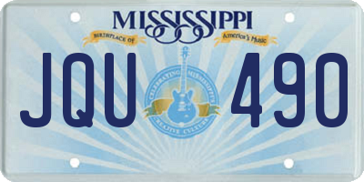 MS license plate JQU490