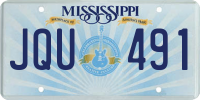 MS license plate JQU491