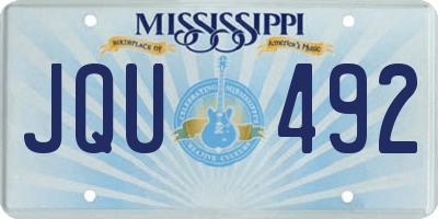 MS license plate JQU492