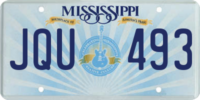 MS license plate JQU493