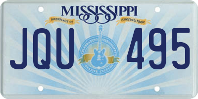 MS license plate JQU495