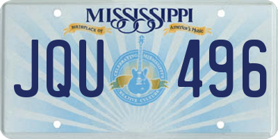 MS license plate JQU496