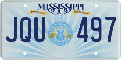 MS license plate JQU497