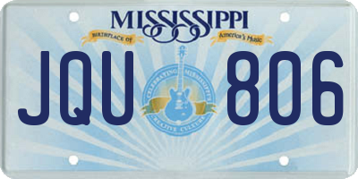 MS license plate JQU806