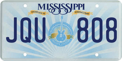 MS license plate JQU808