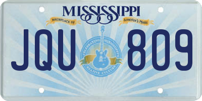 MS license plate JQU809
