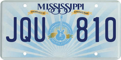 MS license plate JQU810