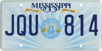 MS license plate JQU814