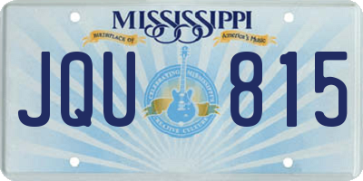 MS license plate JQU815