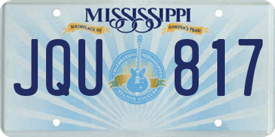 MS license plate JQU817