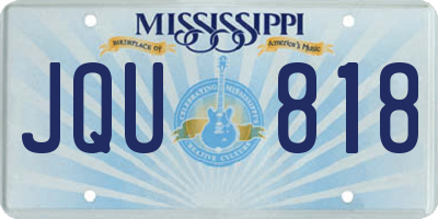 MS license plate JQU818