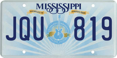 MS license plate JQU819