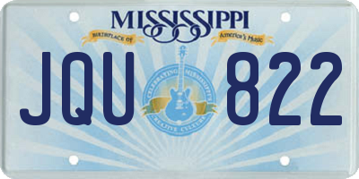 MS license plate JQU822