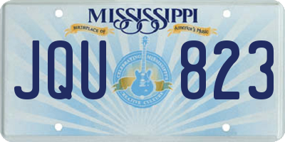 MS license plate JQU823