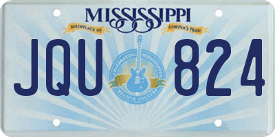 MS license plate JQU824