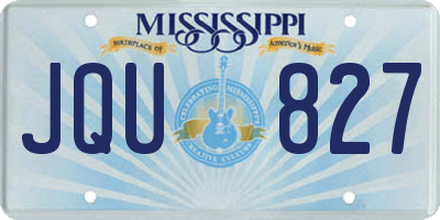MS license plate JQU827