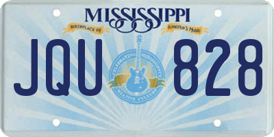 MS license plate JQU828