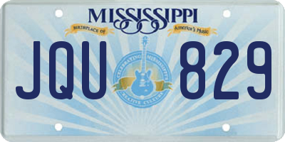 MS license plate JQU829