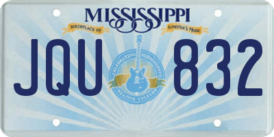 MS license plate JQU832