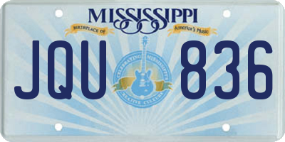 MS license plate JQU836