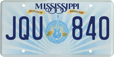 MS license plate JQU840