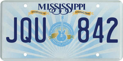 MS license plate JQU842