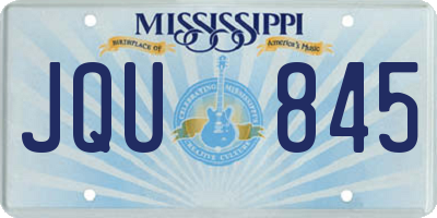 MS license plate JQU845