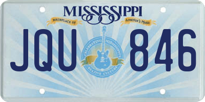 MS license plate JQU846