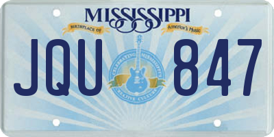MS license plate JQU847