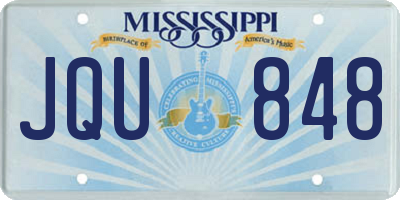 MS license plate JQU848