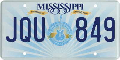 MS license plate JQU849