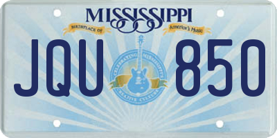 MS license plate JQU850