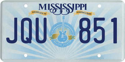 MS license plate JQU851