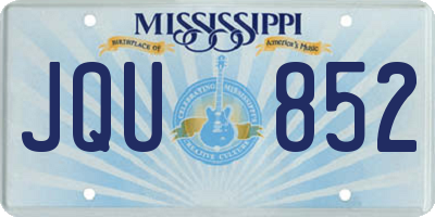 MS license plate JQU852
