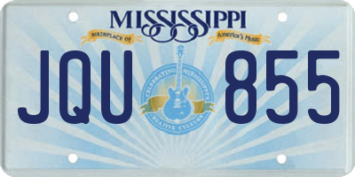 MS license plate JQU855