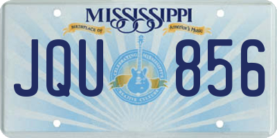MS license plate JQU856