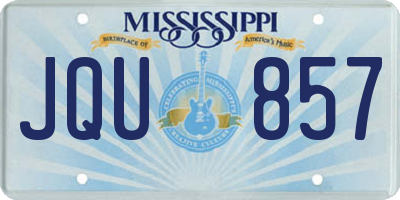 MS license plate JQU857