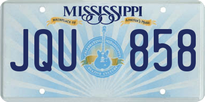 MS license plate JQU858