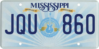 MS license plate JQU860