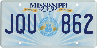 MS license plate JQU862
