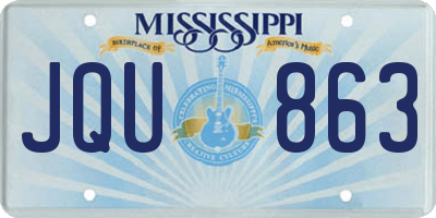 MS license plate JQU863